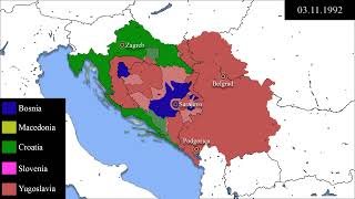 The Yugoslav Wars 19911995Every Day [upl. by Duff917]