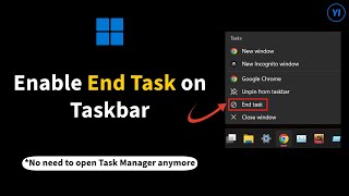 How to Enable End Task on Taskbar in Windows 11  Your Informer [upl. by Odnalref]