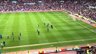 Sunderland v Man Utd 2012 Sunderland Fans do Poznan to Man Utd Fans at Final Whistle [upl. by Ahsiemaj]