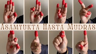 Bharatanatyam Basic Episode 6 Asamyukta Hasta Mudras  Single Hand Gestures with Meaning amp Shloka [upl. by Narmak]