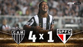 AtléticoMG 4 x 1 São Paulo Ronaldinhos show ● 2013 Libertadores Extended Highlights amp Goals HD [upl. by Einiar]