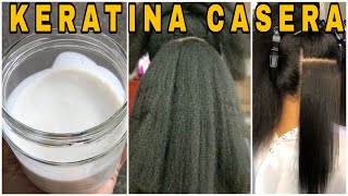 KERATINA CASERA ► CABELLO LISO Con Ingredientes NATURALES 😱 LORENA VASQUEZ [upl. by Suoivatnod]