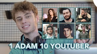 1 ADAM 10 YOUTUBER Youtuber Taklitleri Reynmen Kafalar Danla Bilic Orkun Işıtmak Enes Batur [upl. by Mallina]