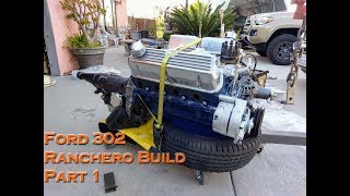 Ranchero Build Ep 1 Mating the engine and transmission together [upl. by Demmahum76]