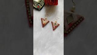 How to make easy Earrings😱DIY Earrings ideas❣️ diy navratri shorts jewellery youtubeshorts [upl. by Arobed162]