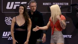 UFC 224 Media Day Staredowns  MMA Fighting [upl. by Alahsal]