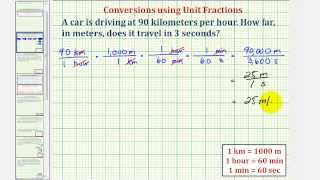 Ex Find the Number of Meters Traveled in 3 seconds Given Kilometers Per Hour [upl. by Inger]