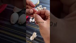 Tips and tricks tricks 168 Cowrie shell earrings for beginner youtubeshorts shorts [upl. by Crescint735]