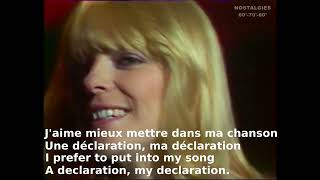 La Déclaration DAmour by France Gall English Lyrics French Paroles quotDeclaration of Lovequot [upl. by Mcclees]