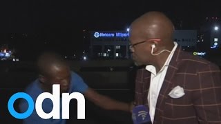 TV reporter robbed at gunpoint on camera [upl. by Cattier]