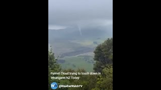 Funnel Cloud trying to touch down in Whangarei NZ Today [upl. by Aisat]