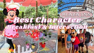 Best Character Breakfast amp Interaction at Disneyland  Minnie amp Friends Breakfast  Plaza Inn [upl. by Finbar]