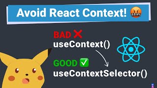 Dont Use React Context Use This instead [upl. by Merril]