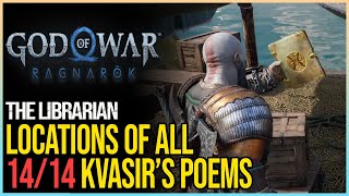 All Kvasir’s Poem Locations God of War Ragnarok  The Librarian Trophy [upl. by Henarat]