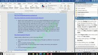 JasperActive Word 2019 Lesson 4 Working with Document Backgrounds [upl. by Clarkin]