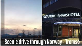 Scenic drive through  Tromsø Airport to city centre Norway 🇳🇴 [upl. by Mina]