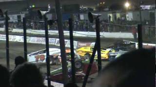 Lebanon Valley Speedway NY Crash Roll over August 132011 Sportsman Modified [upl. by Auoz320]