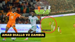 Amad Diallo Showed Great Movement in Ivory Coast Win Over Zambia [upl. by Bernadine]