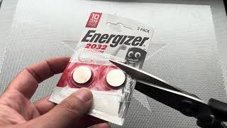 Energizer Knopfzelle Lithium CR2032 3V Batterien 2er Blister unboxing [upl. by Lerraf]