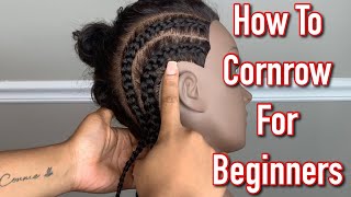 How To Cornrow Braids To Scalp  Beginner Friendly  Cornrow Tutorial [upl. by Ahsii]