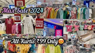 Max Fashion Sale 2024  Max Mania Sale Latest Collection  Max Latest Kurti Collection  Buy  ₹99 😍 [upl. by Zubkoff]