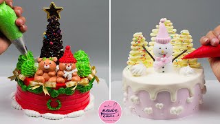 Merry Christmas Cake Decorating Tutorials For Cake Lovers  So Beautiful Cake Designs 2023 [upl. by Enetsuj]