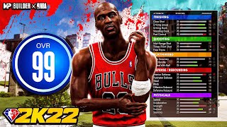 NBA 2K22 MICHAEL JORDAN BUILD  91 BADGE 66 DEMIGOD BUILD [upl. by Odnalra]