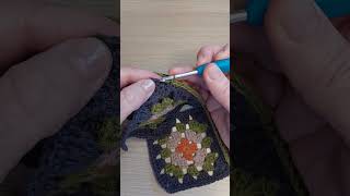 Aan elkaar haken methode 1 deel 6 haken crochet grannysquare hakenvoorbeginners shorts short [upl. by Nahtiek62]