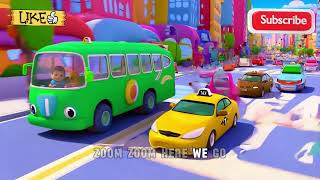 Zoom zoom Car go vroom cartoon song music english kidssong catchysongs viralvideo [upl. by Bradford85]