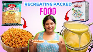 Recreating PACKED Food  Aloo Bhujiya and Ghee at Home  CookWithNisha [upl. by Alyakem]