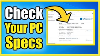 How to Check PC Specs on Windows 10 PC No Downloads required [upl. by Aseeram888]