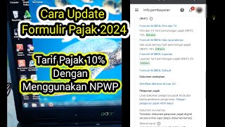 Cara update formulir pajak 2024  cara mengisi formulir pajak AdSense youtube terbaru [upl. by Greysun908]