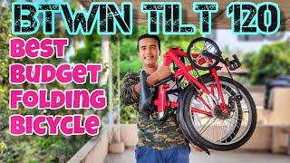 BTWIN Tilt 120  Best Budget Folding Cycle India  Cycle Review  Decathlon Cycles  Commuter Cycle [upl. by Euqinot]