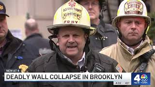 Brooklyn floor collapse kills worker at site of illegal construction  NBC New York [upl. by Thaddaus]