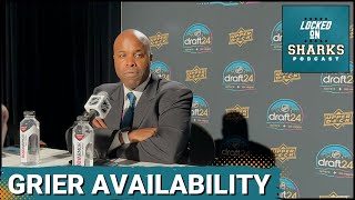 San Jose Sharks GM Mike Griers Media Availability After The First Round Of The 2024 Draft [upl. by Tekcirk]