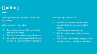 Summarizing and Paraphrasing [upl. by Gage]