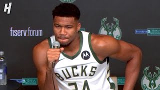 Giannis Antetokounmpo FULL Interview  2024 NBA Media Day [upl. by Ilka974]