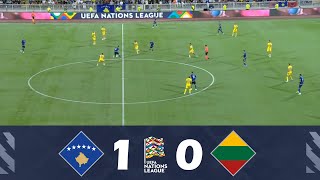 Kosovo vs Lithuania 10  UEFA Nations League 202425  Match Highlights [upl. by Niawd]