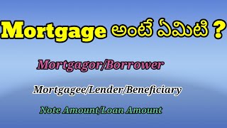 Mortgage in Telugu [upl. by Etterraj]