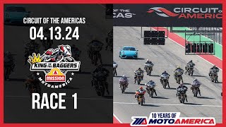 Mission King of the Baggers Race 1 at MotoGP COTA 2024  FULL RACE  MotoAmerica [upl. by Eppesiug700]