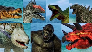 ALL 52 MODDED DINOSAUR SPECIES MONSTERS and PREHISTORIC ANIMALS  Jurassic World Evolution 2 [upl. by Nylahsoj]