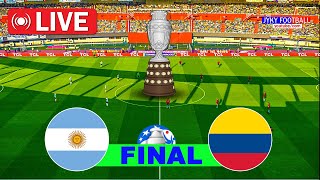 🔴LIVE  ARGENTINA vs COLOMBIA 2024 FINAL COPA AMERICA USA  Full Match EN VIVO eFootball Gameplay [upl. by Michaela]