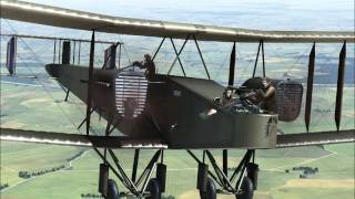 RoF Handley Page 0400 vs Fokker DVIIFwmv [upl. by Ecikram]