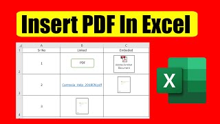 How to Insert PDF Files inside Excel [upl. by Idell387]