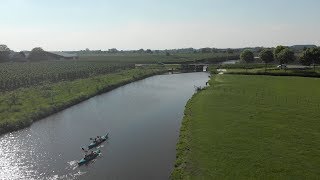 Dronebeelden Stuw Julianabrug over de Linge Geldermalsen  DJI Mavic Air  4K [upl. by Emmeram215]