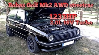 Brutal Golf Mk2 1233HP 16V Turbo Acceleration from Boba Motoring FULL VIDEO 2015 [upl. by Carlynne605]