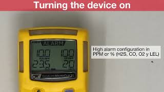 How to turn on  Honeywell BW Gasalert Microclip XLX3 [upl. by Hanshaw]