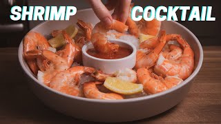 Peel and Eat Shrimp Cocktail  Shell on Poached Shrimp [upl. by Ahsienel]