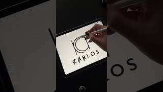 carlos  Procreate Logo Design 💫 logodesign designprocess adobeillustrator procreate [upl. by Hayes]