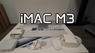 Unboxing iMAC M3 in 2024 [upl. by Corabella]